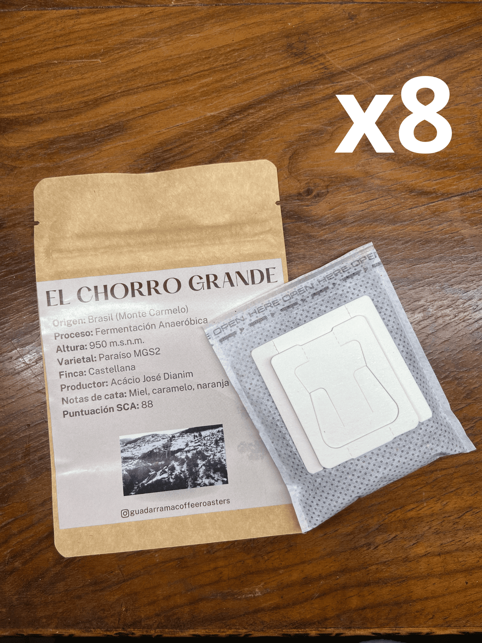 Drip Coffee Bag - El Chorro Grande x8